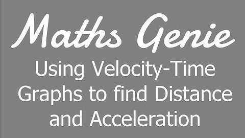 Using Velocity Time Graphs to find Distance and Acceleration