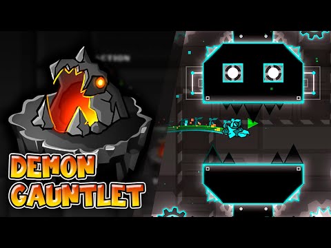 “Demon Gauntlet” Complete (All Coins) – Geometry Dash