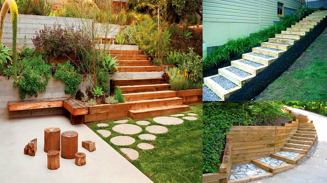 Best Landscape Timber Staircase Design Ideas | landscape steps ideas