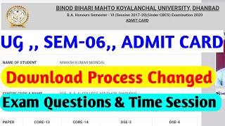 SEM 6 ADMIT CARD,, BBMKU SEM 6 EXAM PROCESS,, SEM 6 Exam Questions,, Sem 6 Exam Time,, NIWASH