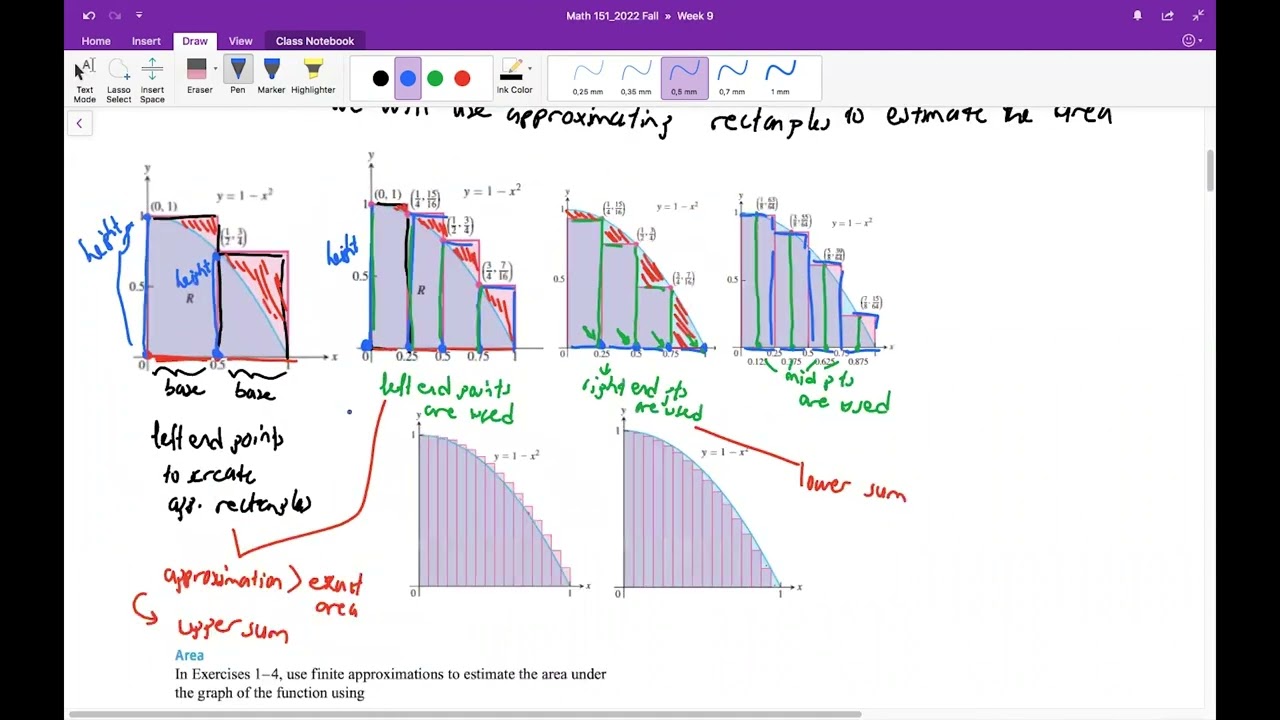 Lecture 30 - Area and Estimating with Finite Sums