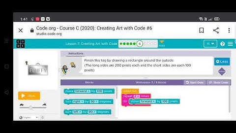 Code.org Course C lesson 7 Creating Art with Code part 2