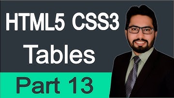 Html Css Tutorial in Urdu Hindi Web Design Tutorial for Beginners Create Tables Part 13