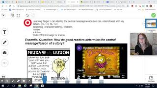 1/7 RL 1.3 and RL 1.2 Central Message/Lesson