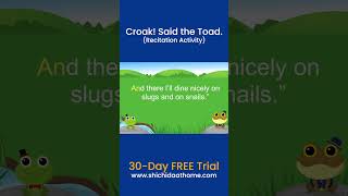 The Hungry Toad Fun Story Recitation For Kids Shichida At Home
