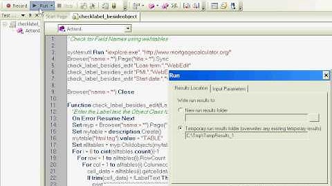 Descriptive Programming QTP eLearn Dynamic Text Label Capture Child Objects Web Tables