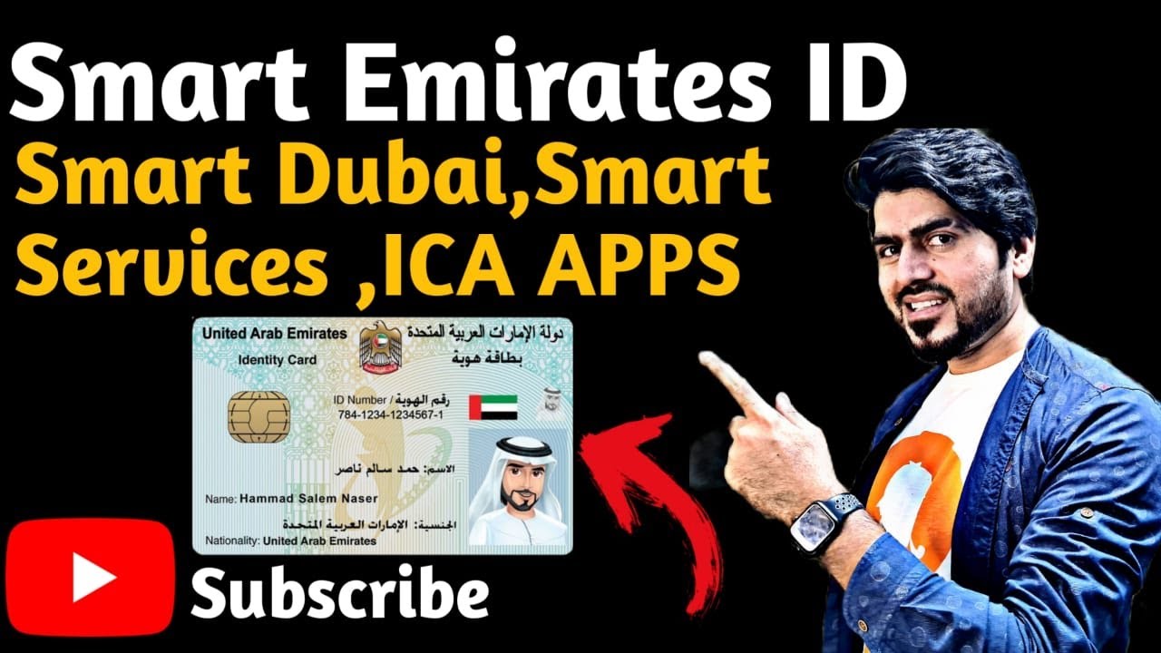 Smart Emirates ID | Smart Services | Smart Dubai, ICA APPS | Electronic id, Digital Id 2021 UAE