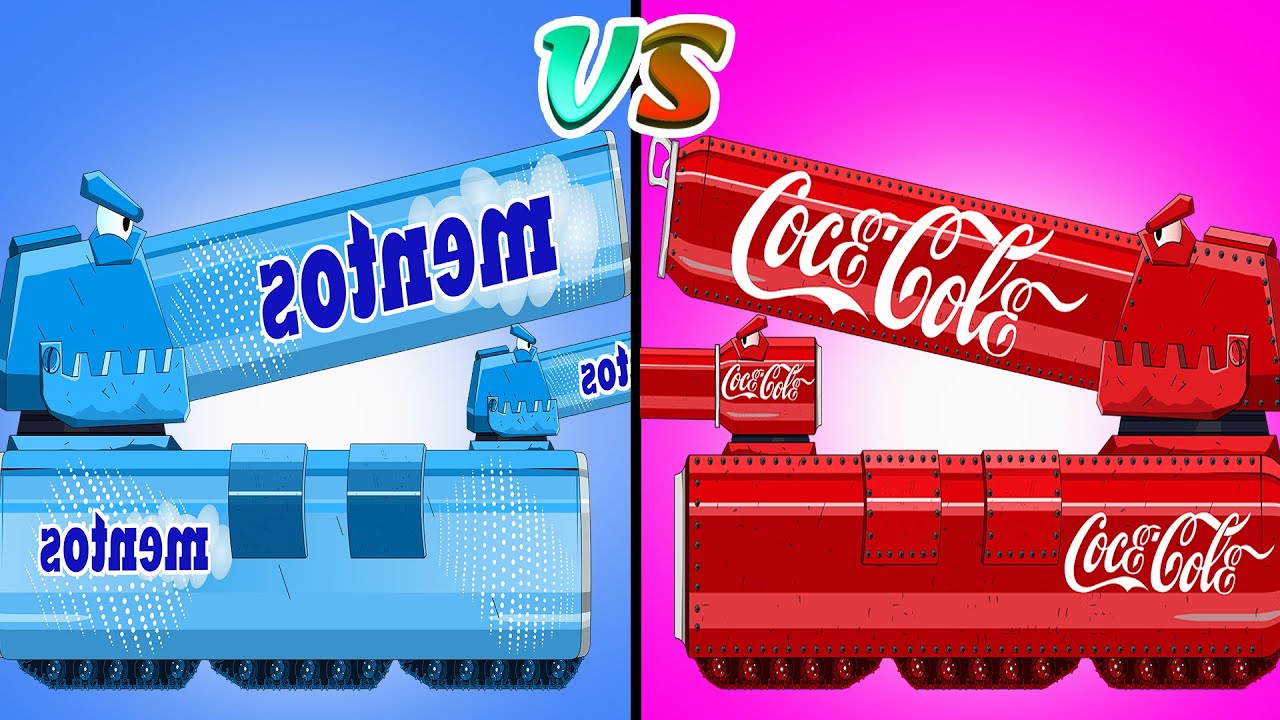 The World of Fire Tank x Ice Tank /Coca Cola vs Mentos | Мега танки vs Монстр | Мультики про танки