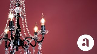 Elizabeth 5 Light Black Crystal Chandelier Product Video | Amalfi Decor