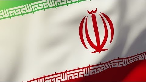 4K Iran flag waving in the wind. Looping sun rises style. Animation loop Stock video