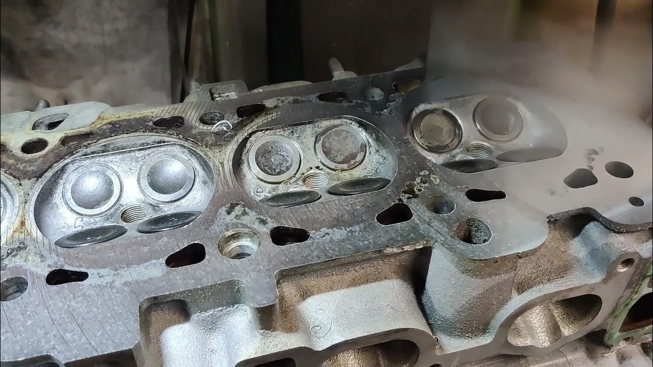 skimming Volvo 6cyl head on TOS milling machine YouTube