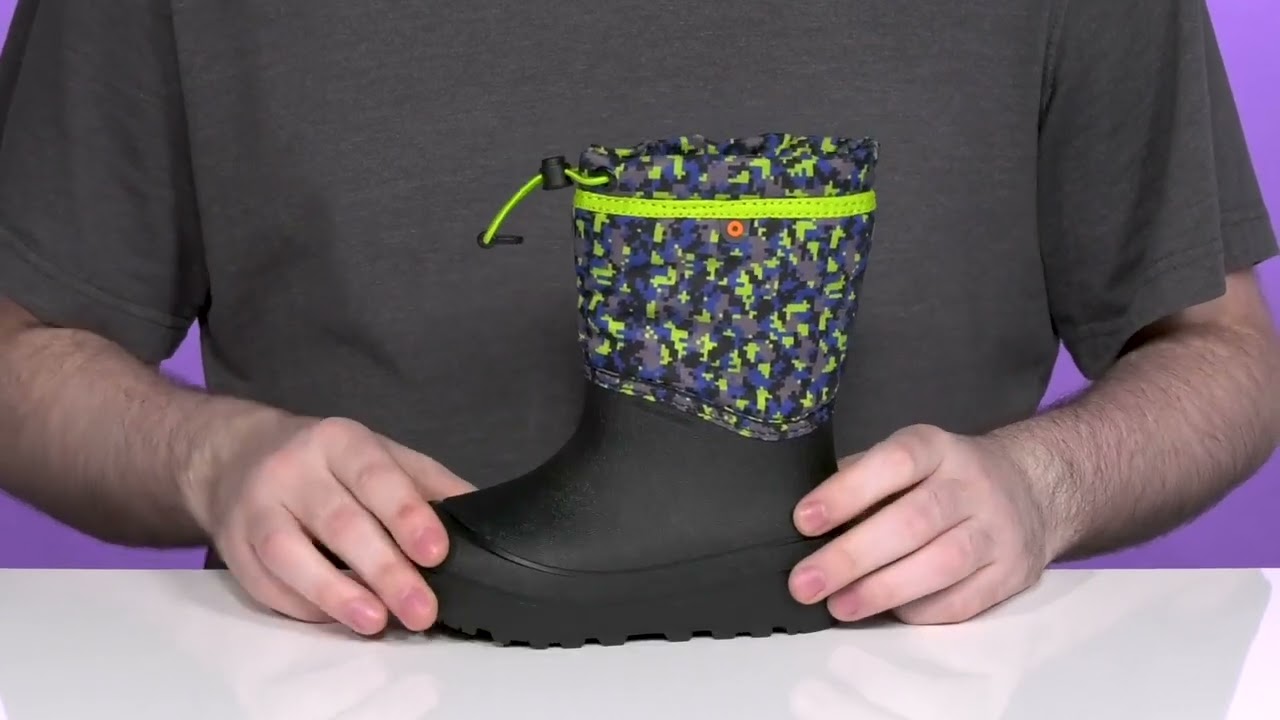 Bogs Kids Snow Shell Boot-Digital Maze (Toddler/Little Kid/Big Kid) SKU:  9699935 - YouTube