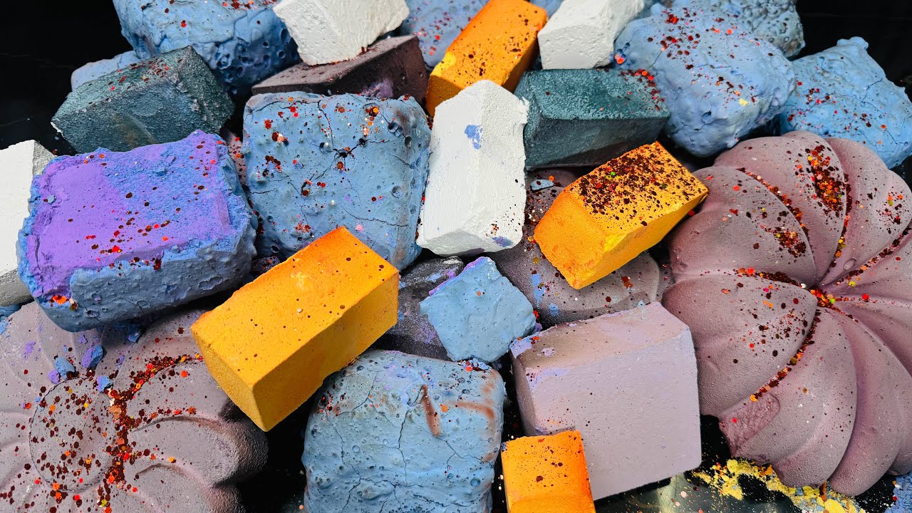 Variety Dusty Dyed Chalk ASMR Reform | Gray Dyed Chalk Crush 