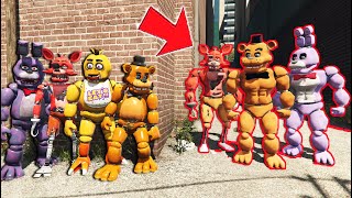 FNAF 1 MOVIE ANIMATRONICS VS BUFF ANIMATRONICS! (GTA 5 FNAF Mods)