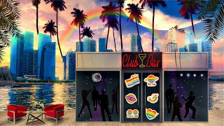 Gay Pride Night Club On Beach Ambience ASMR 🌈🌴 Ocean & Night Club Sounds : Celebrating LGBT screenshot 4