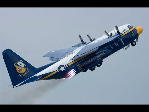 RARE⚠️BLUE ANGELS C-130 HERCULES "FAT ALBERT" -LAST & LOUD ROCKET POWERED TAKE OFF [JATO] IN EUROPE!