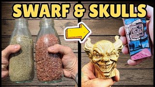 Nordic Gold & Swarf Mixed Melt - Treasure - ASMR Metal Melting - BigStackD Evil Clown Casting