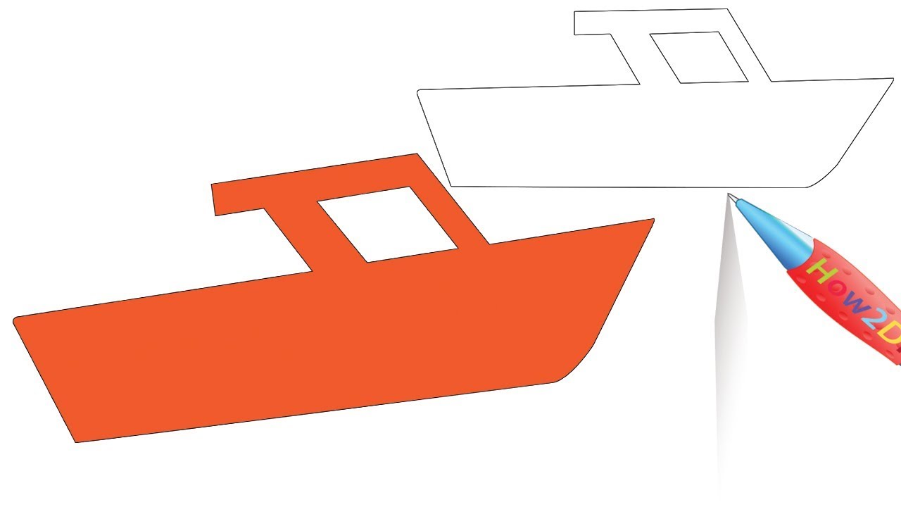 HOW TO DRAW A SPEED BOAT EASY 