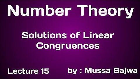 Solutions of Linear Congruences | Number Theory | Lec 15 | Urdu,Hindi