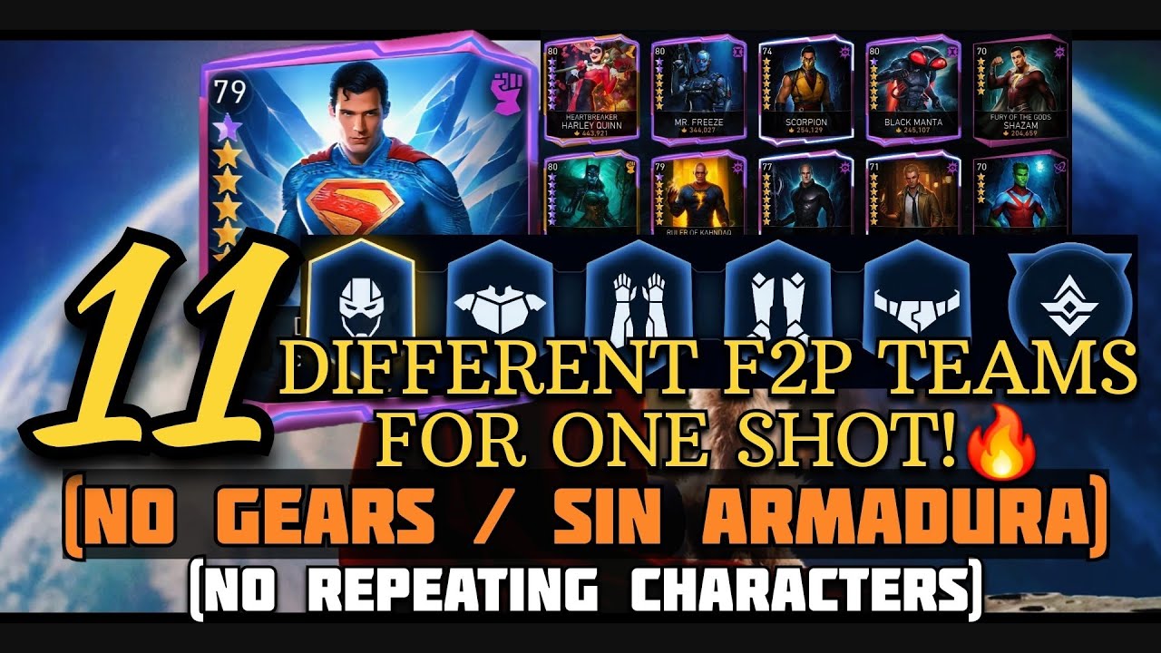 11 разных F2P-команд для ОДНОГО УДАРА!🔥 (БЕЗ СНАРЯЖЕНИЯ) в одиночном рейде H7 в мобильном геймпле...