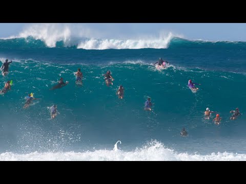 PSYCHO SECOND REEF PIPELINE! LATE SEASON GOES OFF!!!