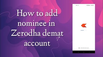 How to add nominee in Zerodha | how to nominate in Zerodha online #zerodha #stockmarket #demat