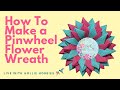 Deco Mesh Flower Wreath Tutorial/ How To Make a Pinwheel Wreath/ How To Make a Spring Flower Wreath