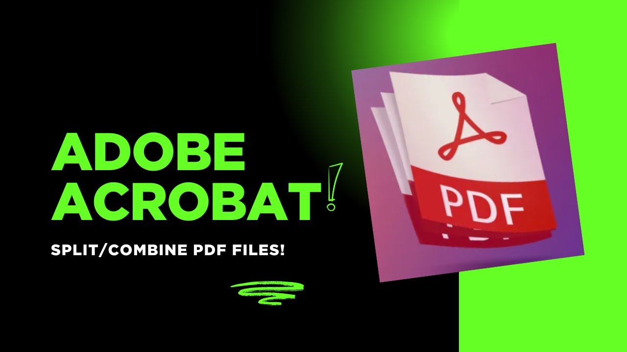 How to split/combine PDF files using Acrobat Pro - YouTube