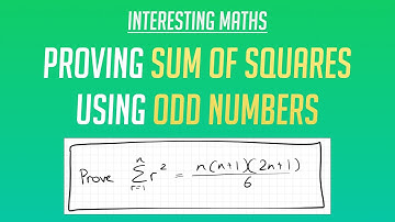 Proving the Sum of Squares Formula using Consecutive Odd Numbers