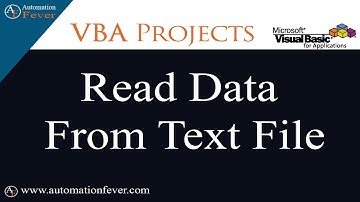Read Data From Text File |  VBA Projects (Hindi)