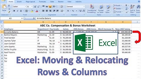 Excel How-To: Moving and Relocating Rows and Columns