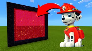 How To Make A Portal To The Paw Patrol Marshall Dimension in Minecraft!