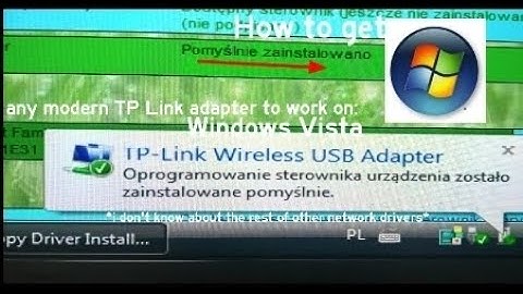 How to get any modern TP Link adapter to work on Windows Vista (using Snappy Driver)
