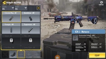 Call of duty mobile ICR-1 METEOR SKIN GAMEPLAY