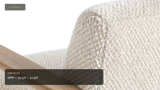 Caprice Accent Chair Beige Natural Classic Home Zin Home