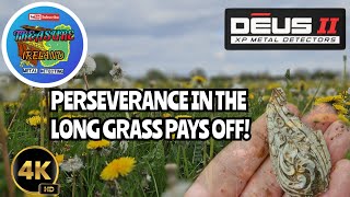 Perseverance in the Long Grass PAYS OFF! | XP DEUS 2 #metaldetectinguk #deus #metaldetecting #hobby