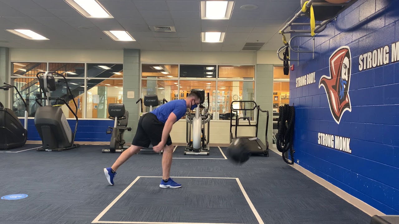 Standing Overhead Medicine Ball Throw w Step YouTube