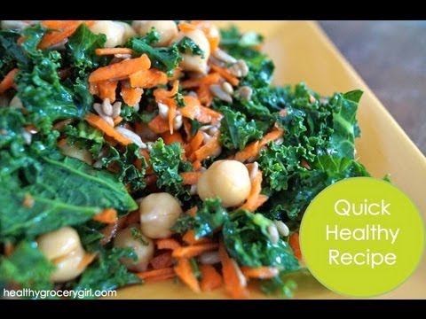 Delicious Kale Salad Quick Healthy Recipe The Healthy Grocery Girl Show