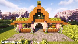 Minecraft | How to Build a Cherry Blossom Horse Stable 🌸🐎