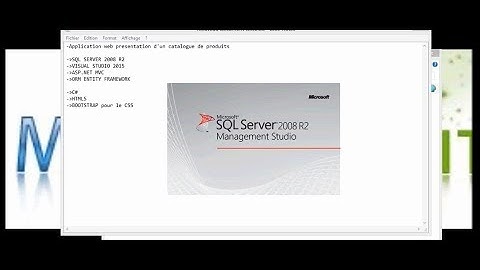 Partie1/8 - Creer une appli web avec ASP.NET et SQL server - Creation de la BD