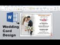 Creative Wedding Invitation Card Design in Ms word | Ms word Tutorial 2020