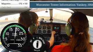 Piper Warrior Startup to Landing with ATC Text, Gauges, and Checklists