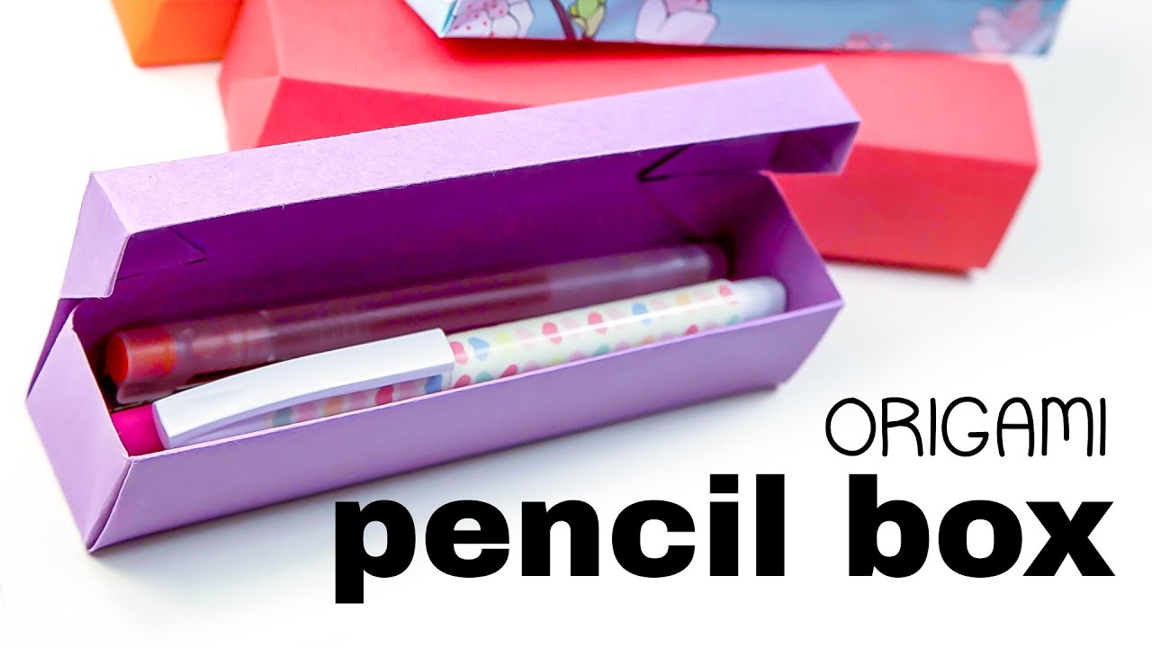 Origami Pencil Box Tutorial ♥︎ DIY ♥︎ - YouTube