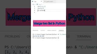 Merge two lists in Python| @GeekCoders | #shorts #education #python