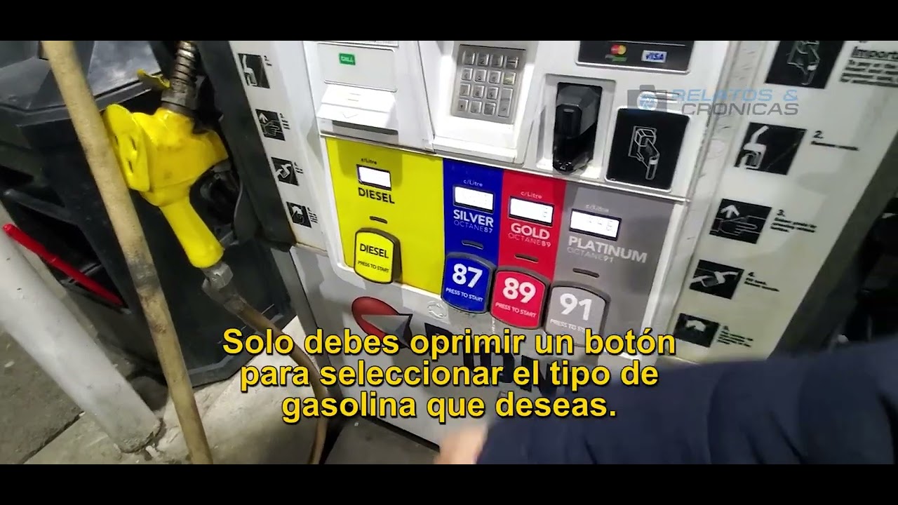 Como poner gasolina o tanquear el auto en Canada. YouTube