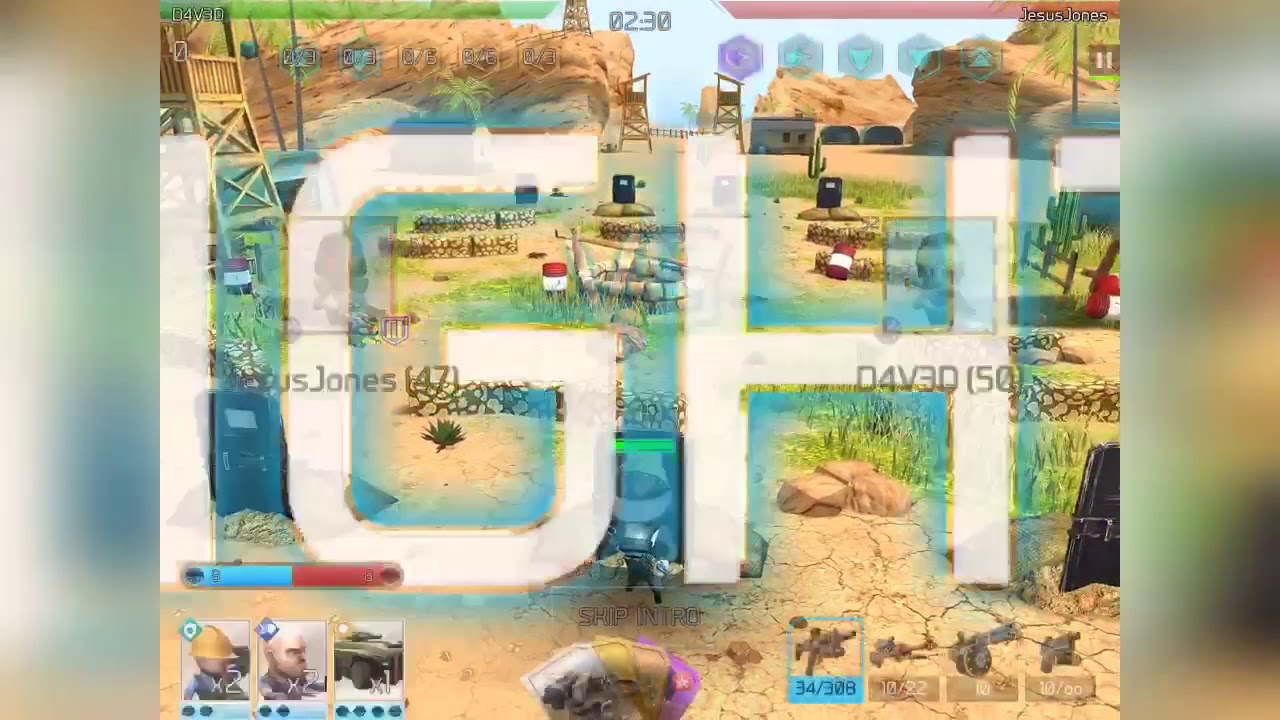 Warfriends D4V3D vs. Jesus Jones and Sentries