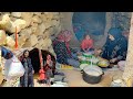 A heartwarming encounter the cameraman feeds the cavedwelling orphans with sustenance