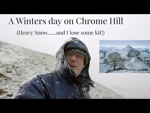 A Winters day on Chrome Hill, Heavy snow (and I lose some kit!)