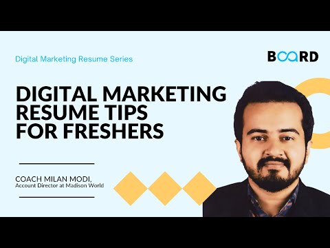 Importance of having a good digital marketing resume for freshers | Board Infinity