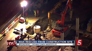 Nashville Worker Rescued After Falling Into Hole